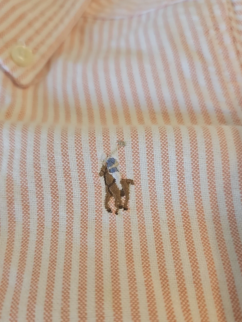 Ralph Lauren Light Pink & White Striped Toddler Button-Down Shirt